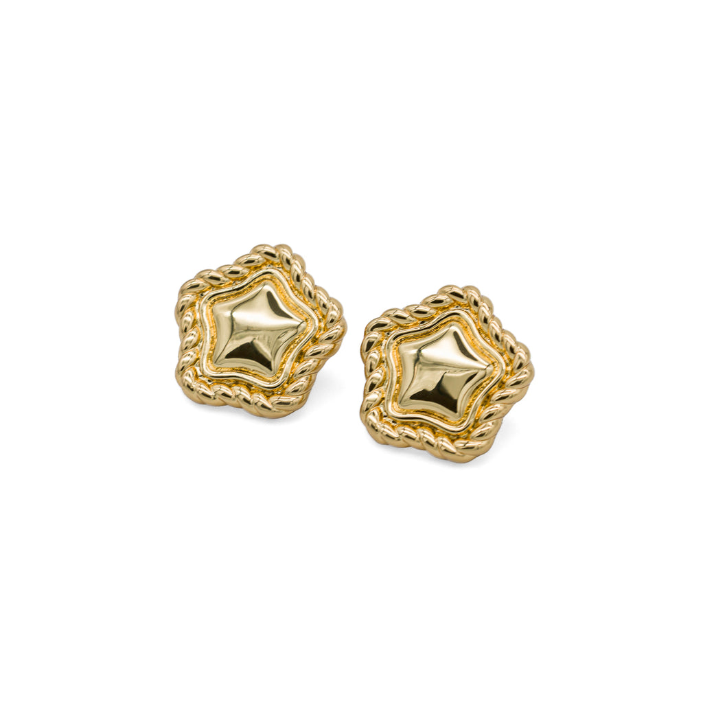LA FORZA Daisy Earrings campaign shot close-up on model
