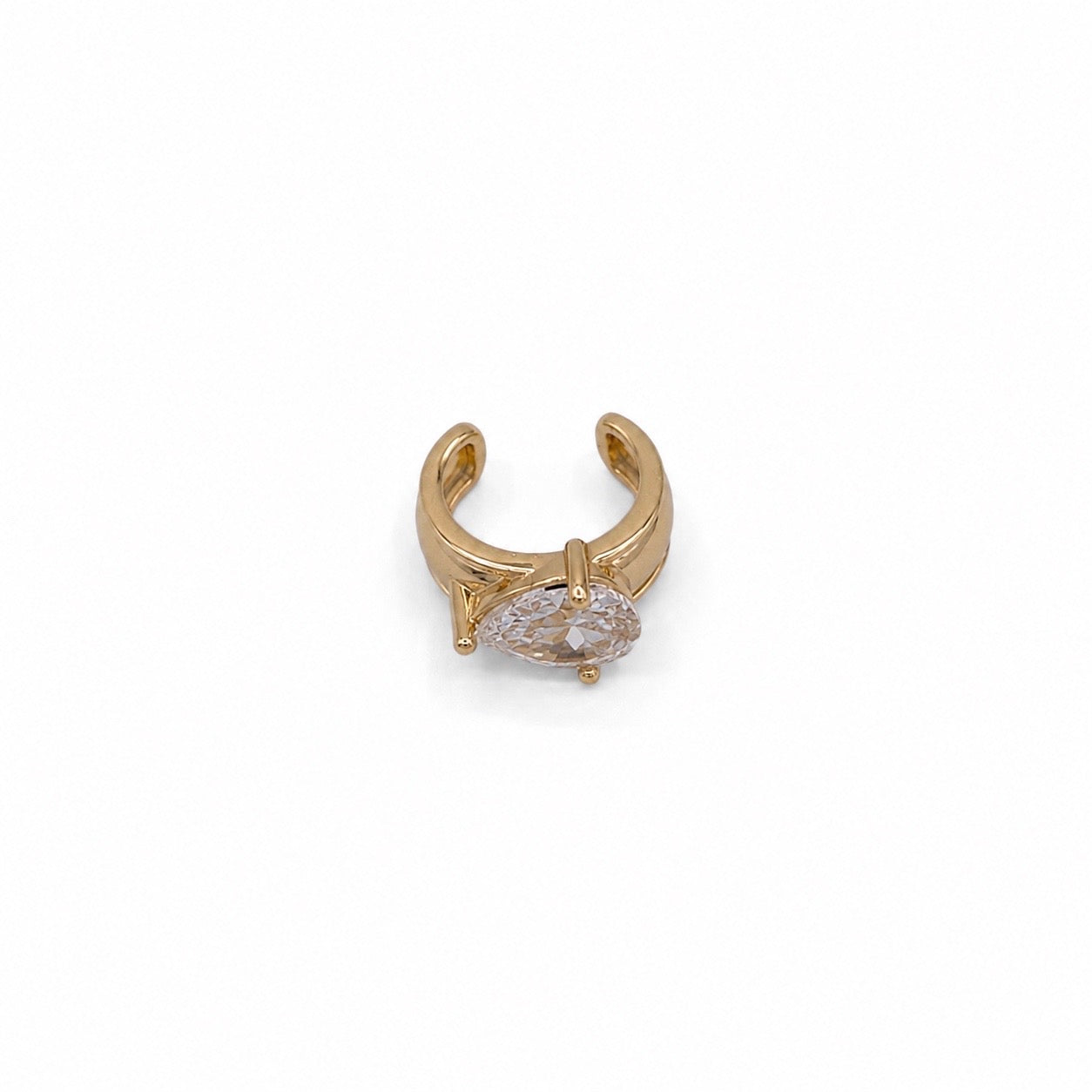 Riva Ear Cuff worn on ear, no piercing needed