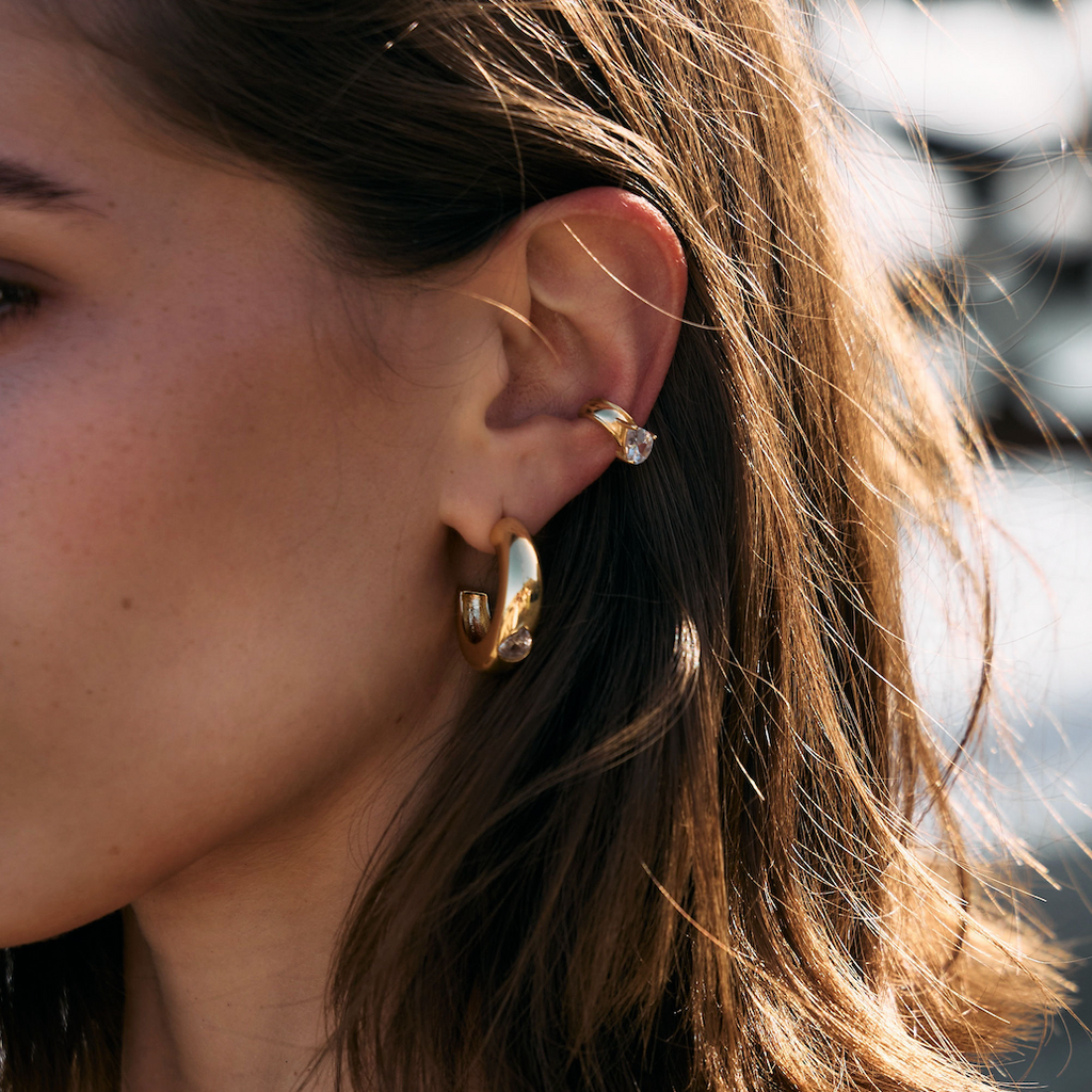 La Forza Riva Ear Cuff styled on model