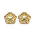 LA FORZA Daisy Earrings product shot gold stud earring detail